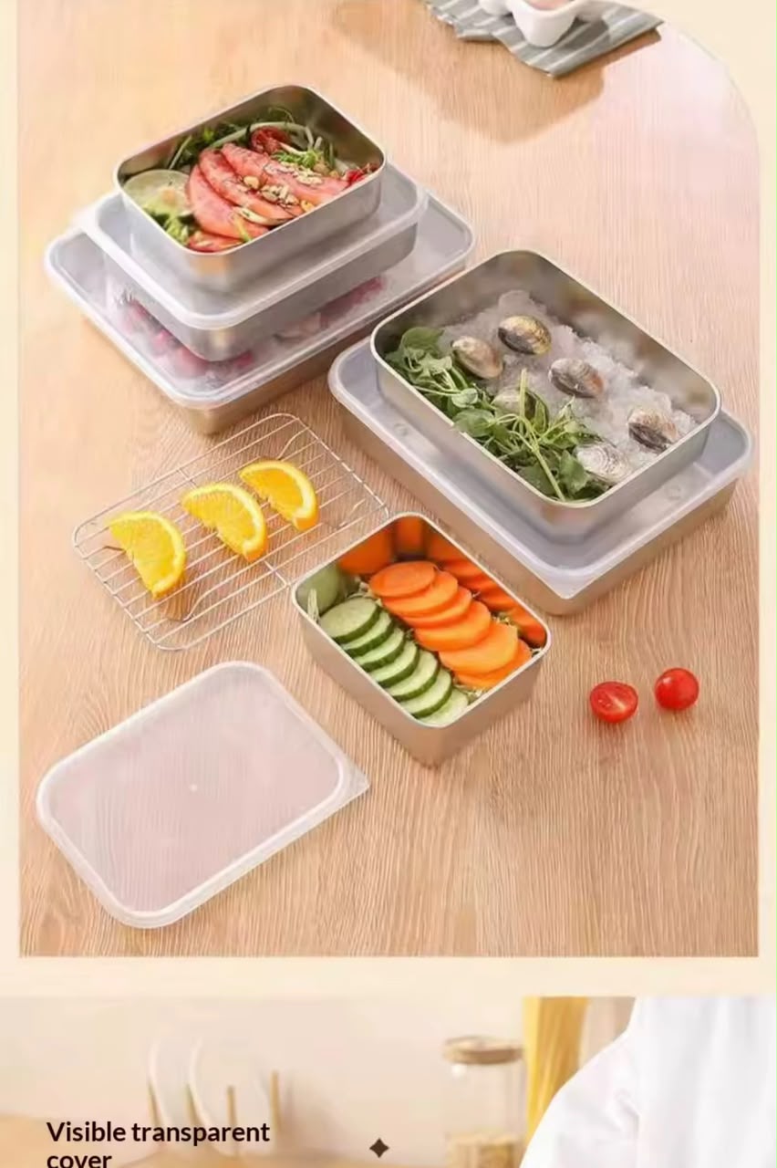 Boite de conservation d'aliments avec couvercle resistant aux variations de température du congélateur et du four pour la préparation et la conservation des aliments, compatibilité avec le lave-vaisselle