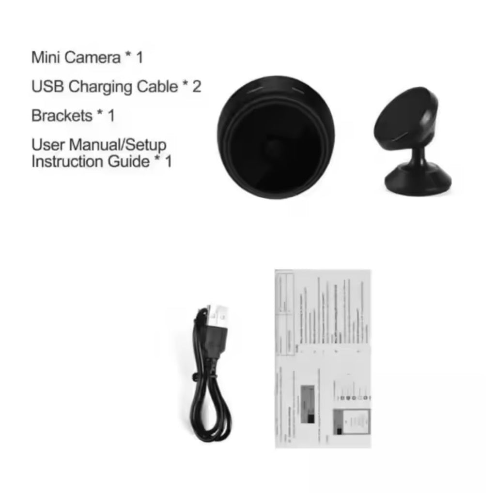 Mini caméra de surveillance magnétique sans fil avec vision nocturne A9 1080P HD