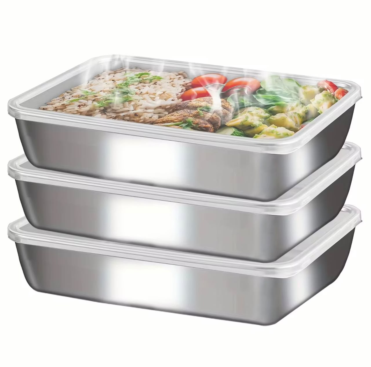 Boite de conservation d'aliments avec couvercle resistant aux variations de température du congélateur et du four pour la préparation et la conservation des aliments, compatibilité avec le lave-vaisselle