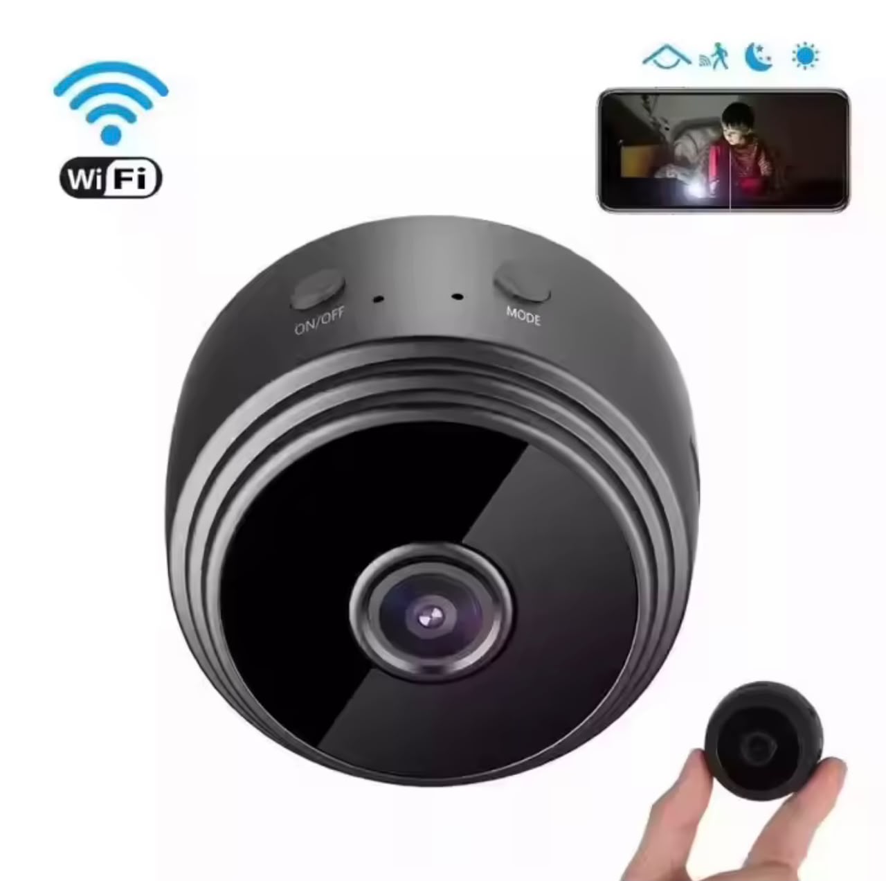 Mini caméra de surveillance magnétique sans fil avec vision nocturne A9 1080P HD